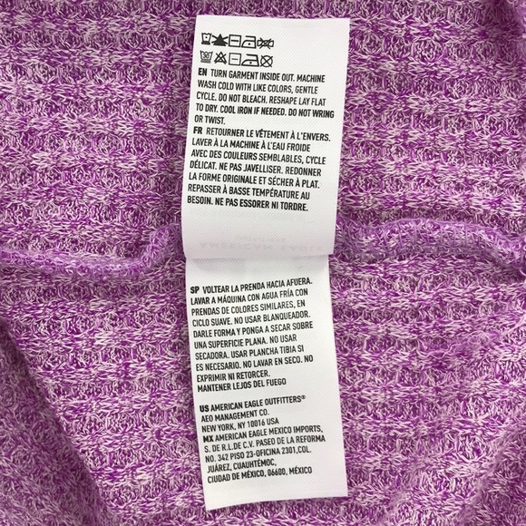 NEW AmericanEagle OutfittersSweater HighLow Purple - Picture 11 of 11